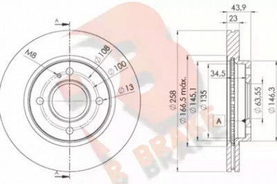 R BRAKE 78rbd25636 -  Тормозной диск